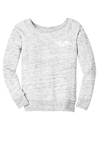 Ladies Wide-Neck Fleece Sweatshirt