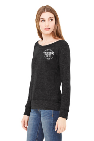 Ladies Wide-Neck Fleece Sweatshirt