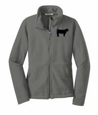 Ladies Branded Cow Fleece Jacket