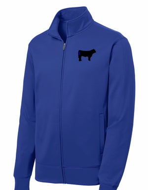 Youth Branded Cow Sport-Wick Full Zip Jacket