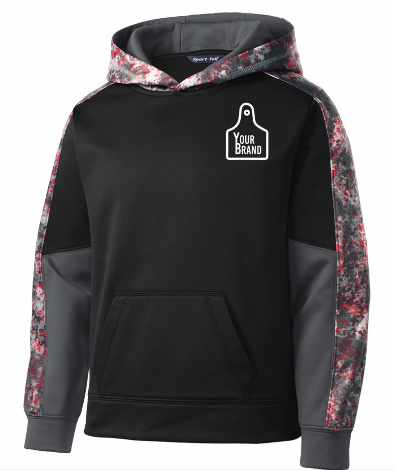Youth Cow Tag Sport-Wick Colorblock Hoodie
