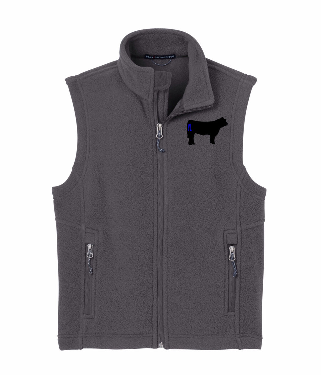 Youth Branded Cow Fleece Vest
