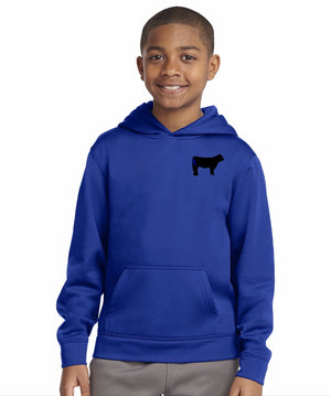 Youth Branded Cow Sport-Wick Hoodie