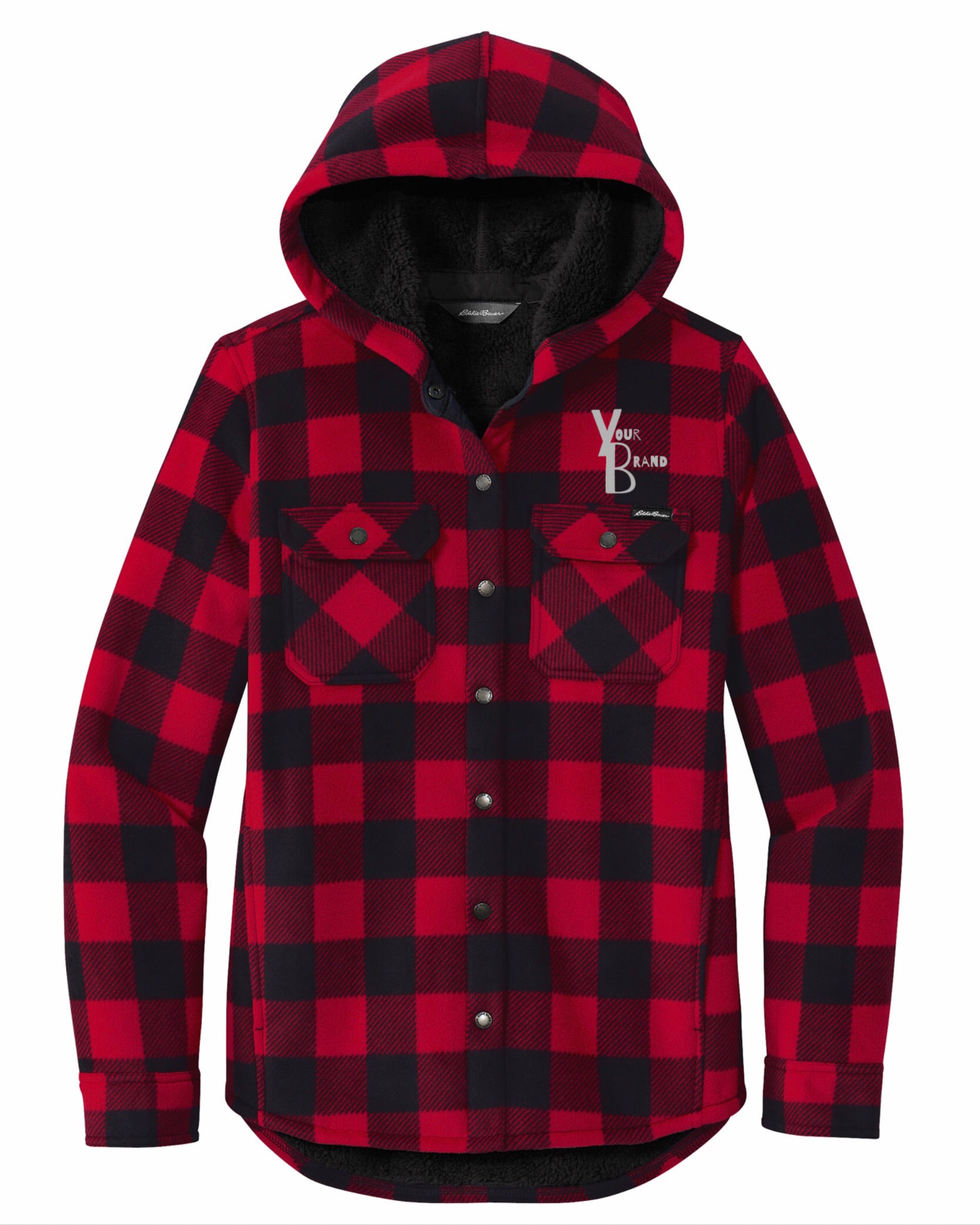 Eddie Bauer フード付きチェックジャケット XL Eddie Bauer® Ladies Woodland Shirt Jacket – loopson