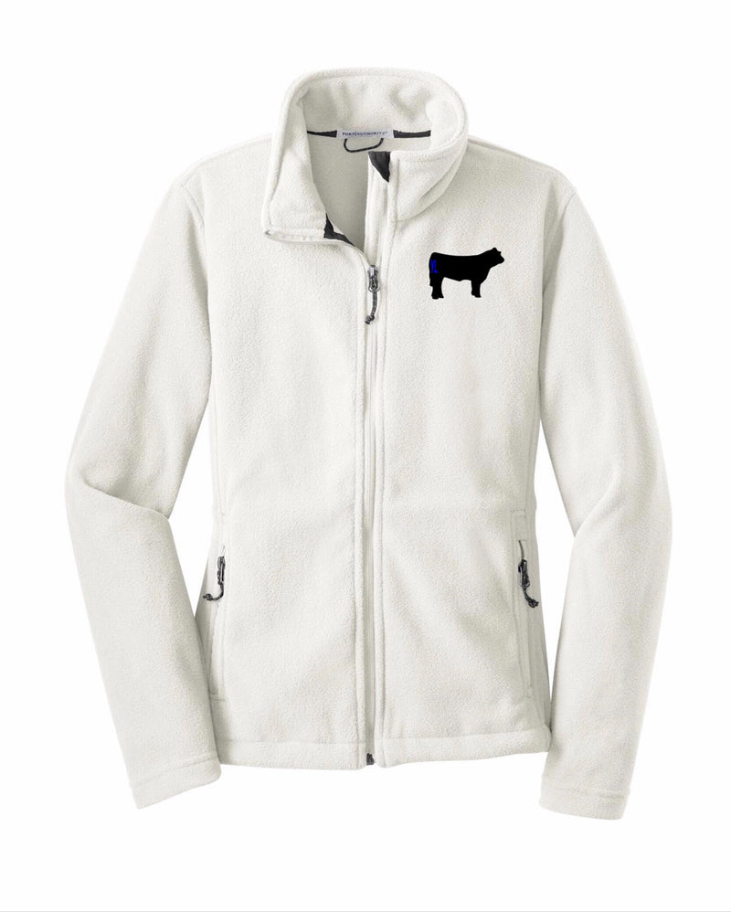 Ladies Branded Cow Fleece Jacket