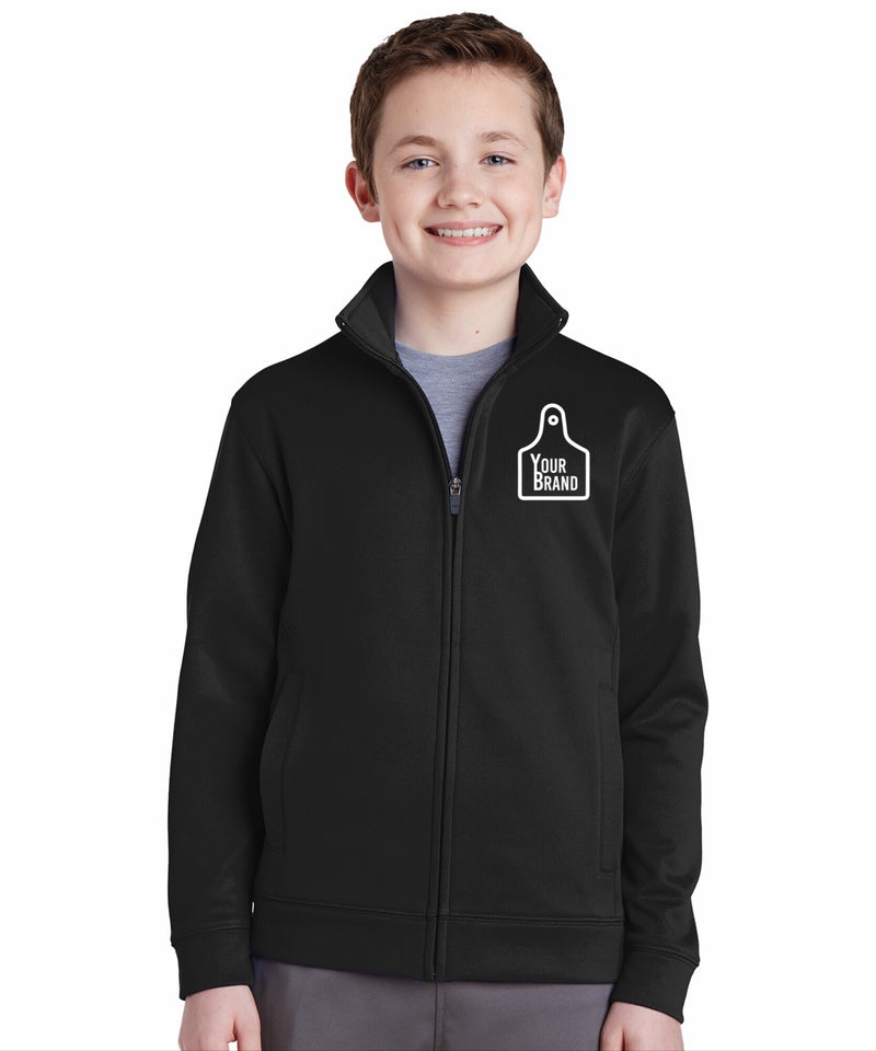 Youth Cow Tag Sport-Wick Full Zip Jacket
