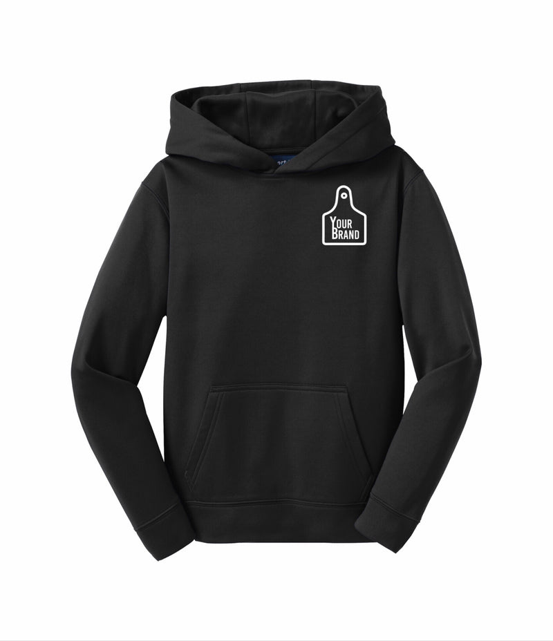 Youth Cow Tag Sport-Wick Hoodie