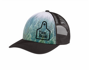 Cow Tag Scenery Trucker Hat