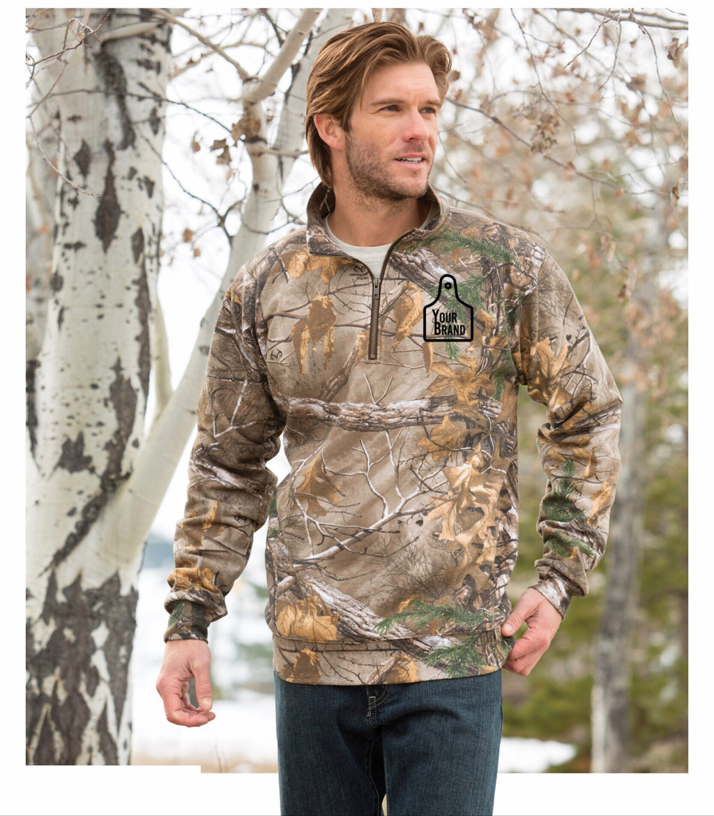 Cow Tag Russell Outdoors Camo 1/4 Zip