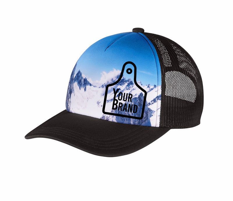 Cow Tag Scenery Trucker Hat