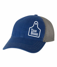 Cow Tag Richardson Garment Washed Trucker Hat