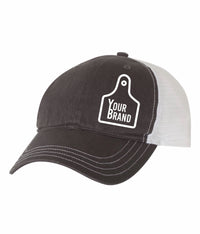 Cow Tag Richardson Garment Washed Trucker Hat